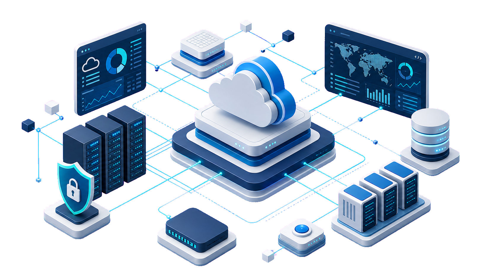 Networking, Cloud & Datacenter illustration
